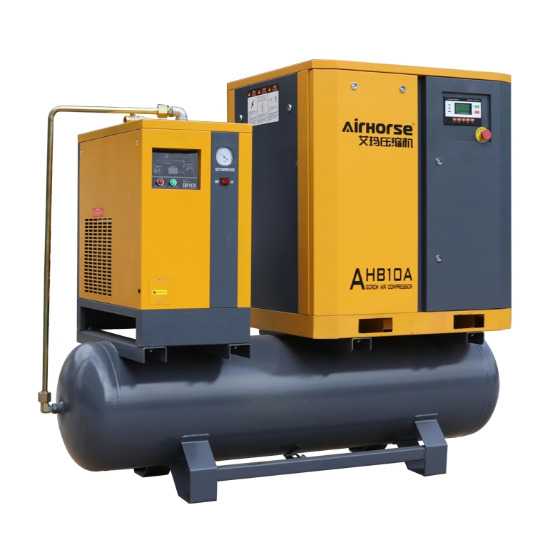 Air Compressor Supplier 3-in-1 Integrated with Tank and Dryer for Coke Oven Gas Recovery 9bar 39cfm 7.5/10kw/HP